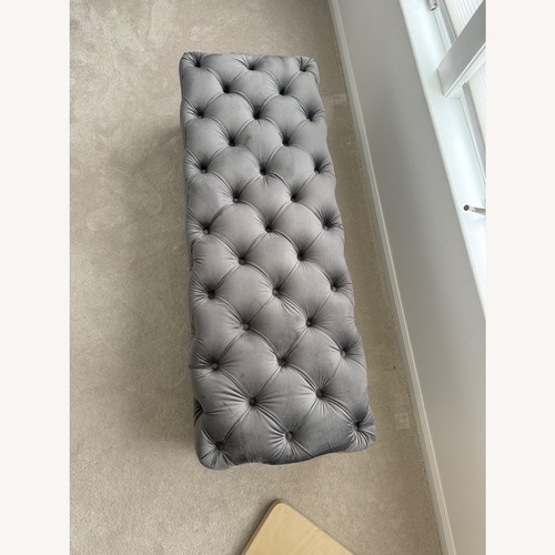 Used Christopher Knight Home Dark Gray Velvet Chest for sale on AptDeco