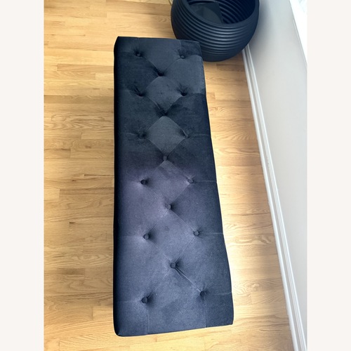 Used Tufted Velvet Storage Ottoman for sale on AptDeco