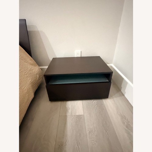 Used Design Within Reach Dark Brown Wood Side Table for sale on AptDeco
