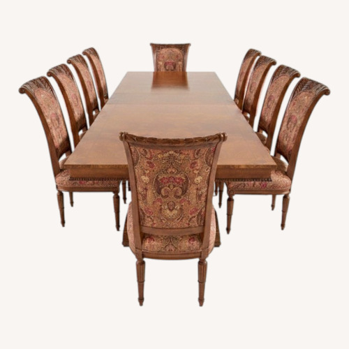 Used Light Brown Wood Dining Set for sale on AptDeco