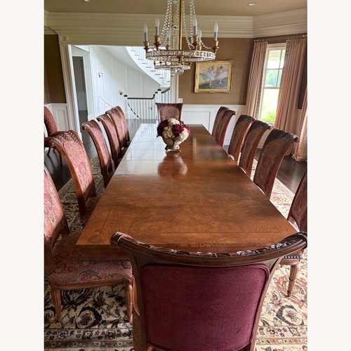 Used Light Brown Wood Dining Set for sale on AptDeco