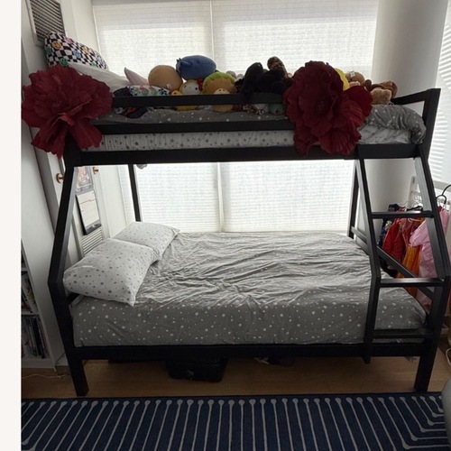 Used Room & Board Black Fort Bunk Bed Twin over Full for sale on AptDeco