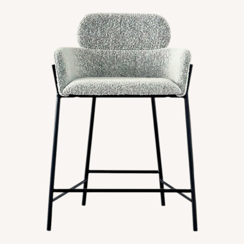Used CB2 Azalea Upholstered Boucle Bar Stools for sale on AptDeco