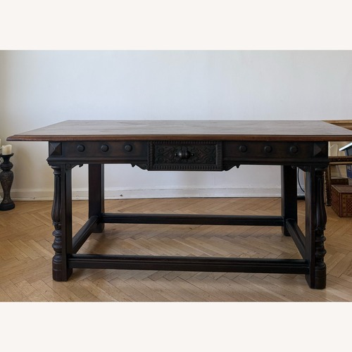 Used Antique Wood Side Table, Possible Kitchen Island for sale on AptDeco