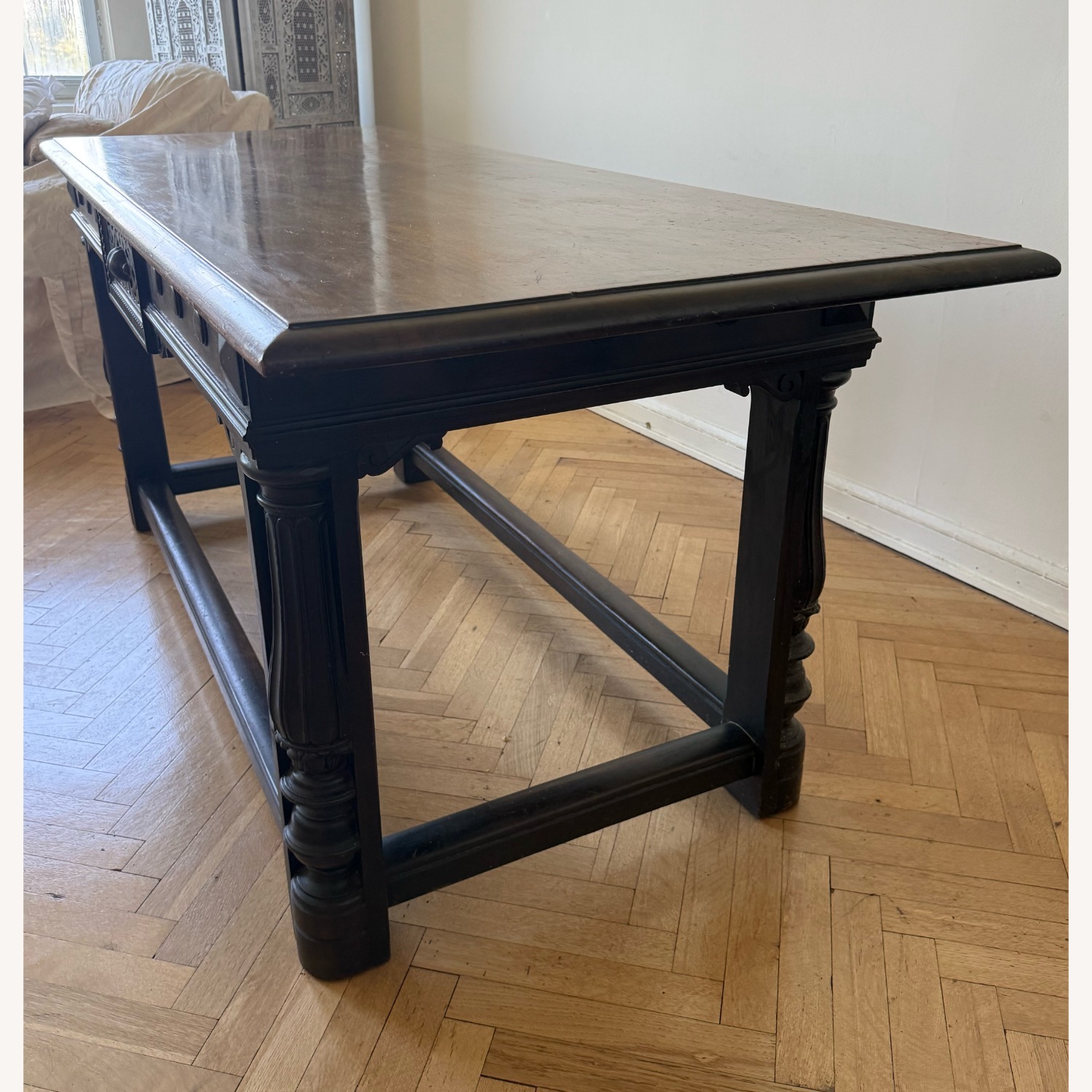 Antique Wood Side Table, Possible Kitchen Island - image-3