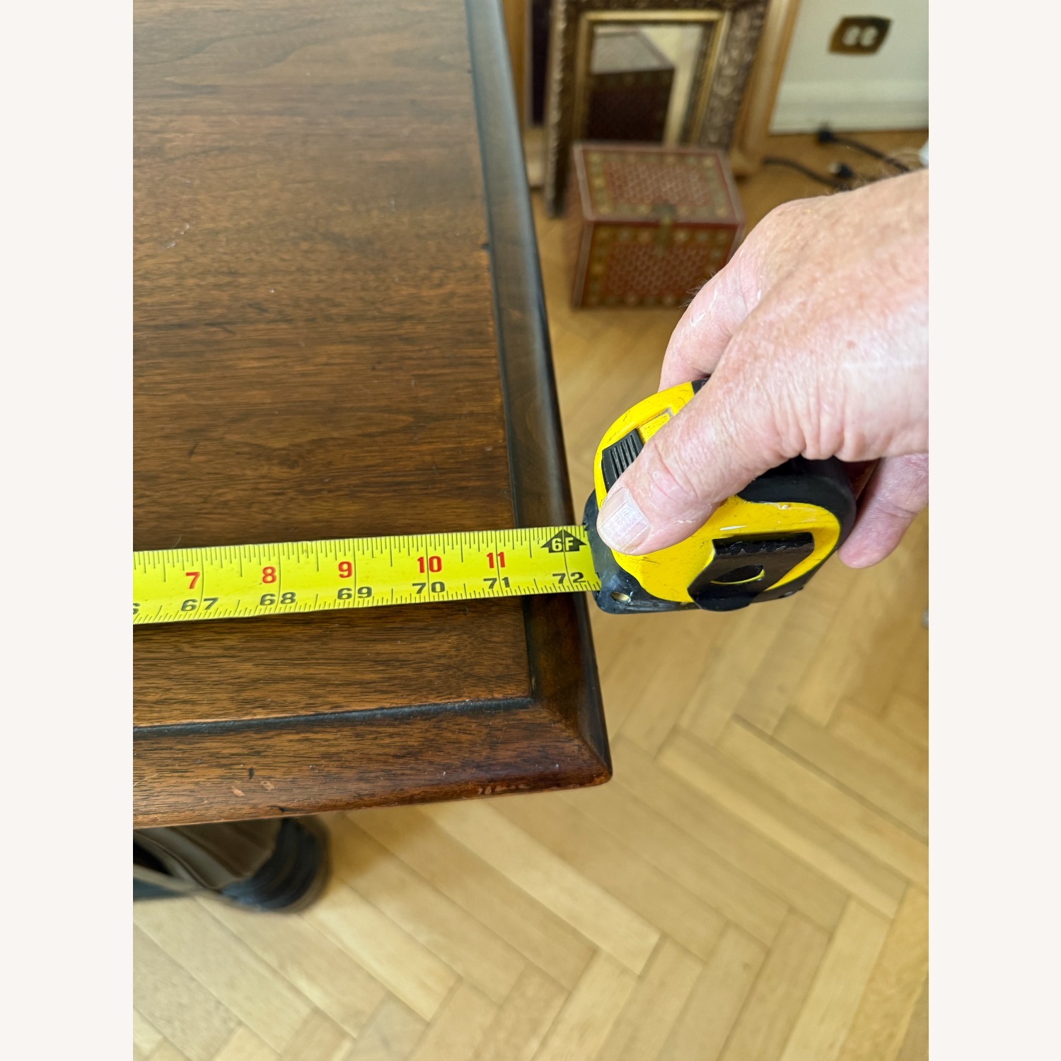Antique Wood Side Table, Possible Kitchen Island - image-8