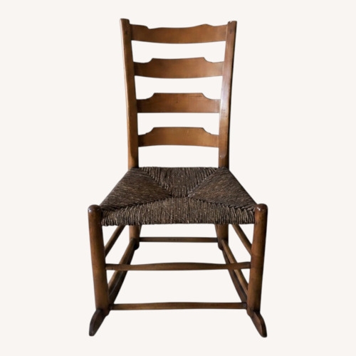 Used Vintage Ladderback Rush-Seat Rocking Chair for sale on AptDeco