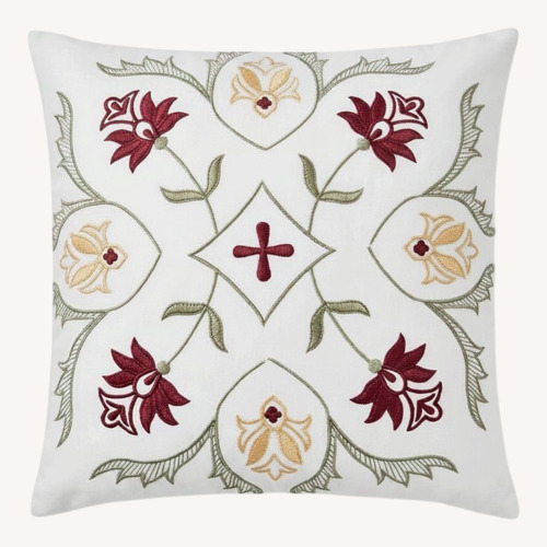 Used Pottery Barn Embroidered Cotton Throw Pillows for sale on AptDeco