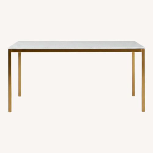 Used West Elm 60” Marble Dining Table for sale on AptDeco