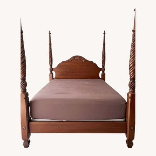 Used Vintage Kling Mahogany Queen Poster Bed for sale on AptDeco