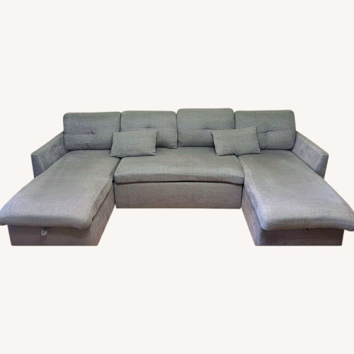 Used Light Gray Fabric 3+ Seater Sofa for sale on AptDeco
