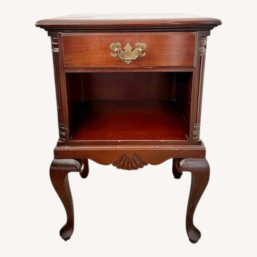 Used Vintage Kling Solid Mahogany Queen Anne Nightstand for sale on AptDeco