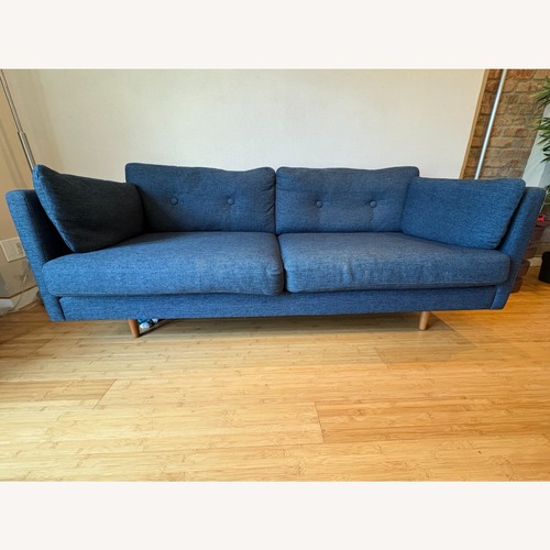 Used Article Blue Fabric 2 Seater Sofa for sale on AptDeco