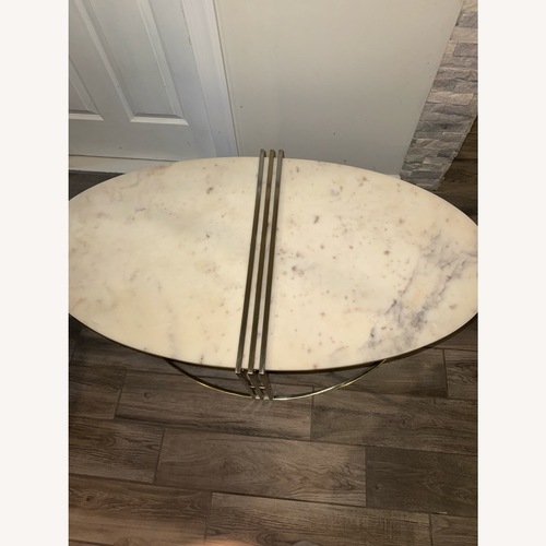Used TOV Furniture White Marble Coffee Table for sale on AptDeco