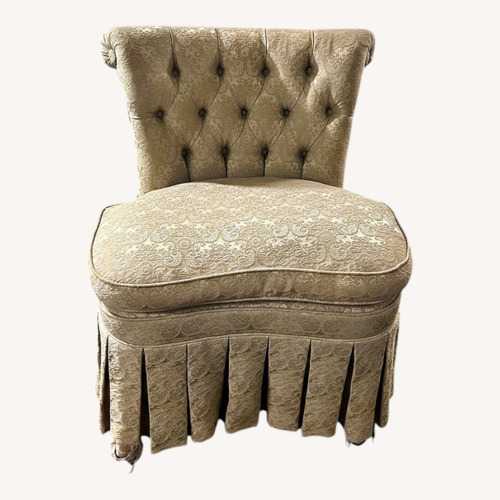 Used Vintage/Antique Gold Fabric Chaise Lounge for sale on AptDeco