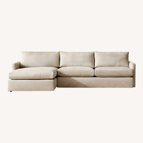 Used Crate & Barrel Natural Fabric Chaise Lounge for sale on AptDeco