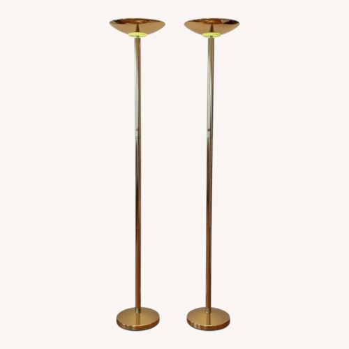 Used Gold Metal Floor Lamp for sale on AptDeco