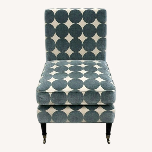 Used Calico Corners Custom Velvet Circles Slipper Chair for sale on AptDeco