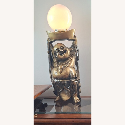 Used Gold Brass Table Lamp for sale on AptDeco