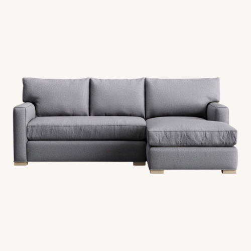 Used Crate & Barrel Light Gray 2 Piece Sectional for sale on AptDeco