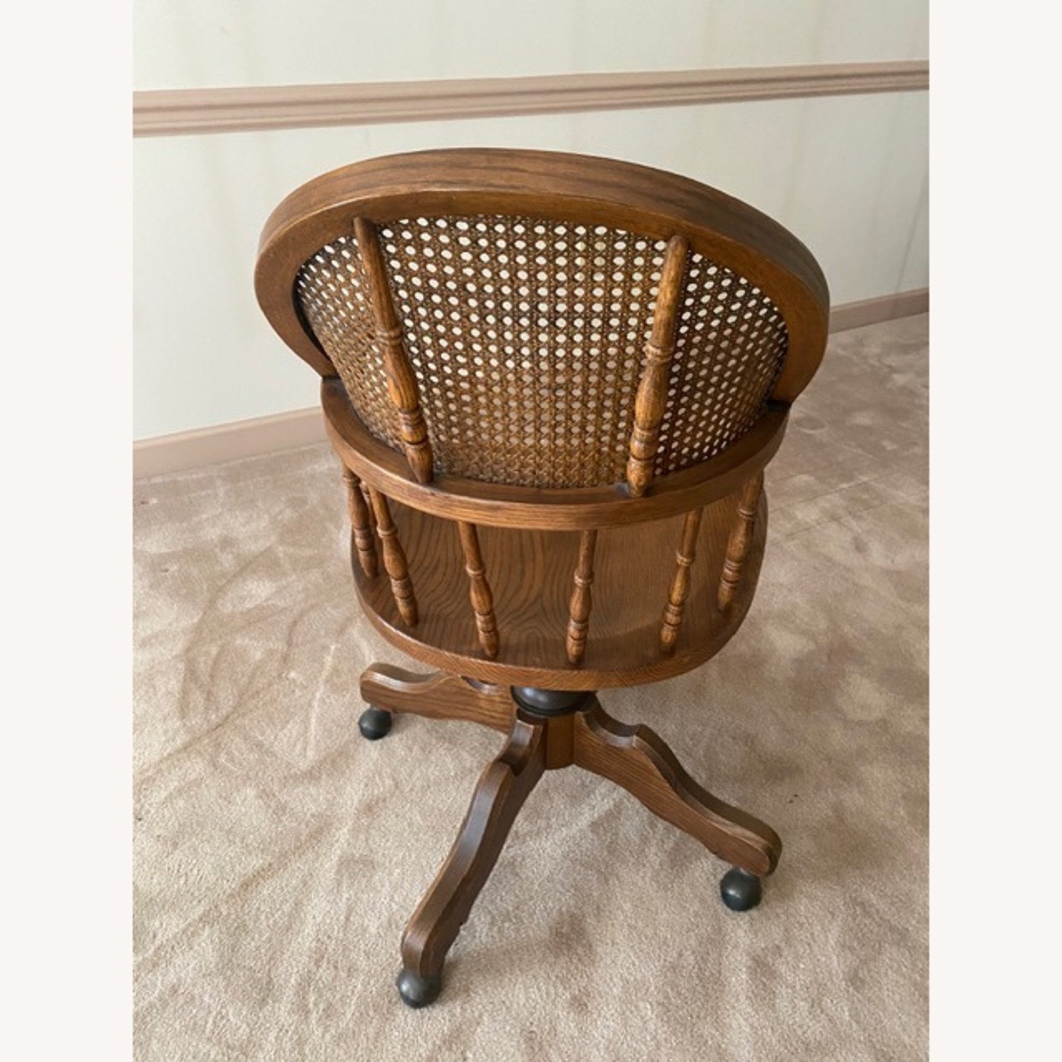 Roll Top Desk with Chair Oak Creek by Riverside - image-7