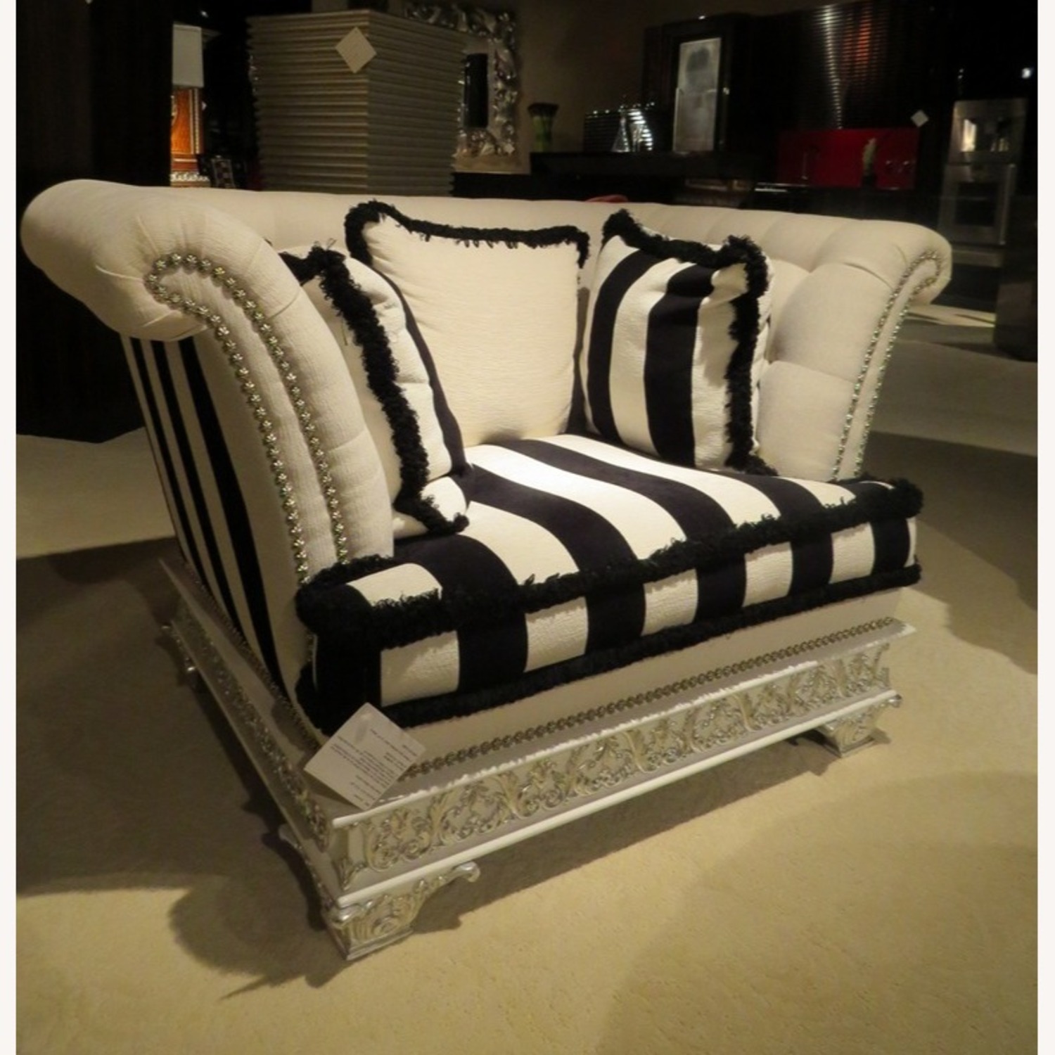 Francesco Molon White Fabric Armchair - image-2