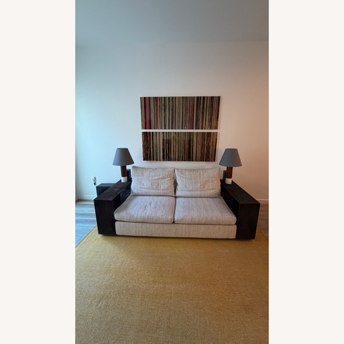Used Flexform Light Gray Fabric Loveseat for sale on AptDeco