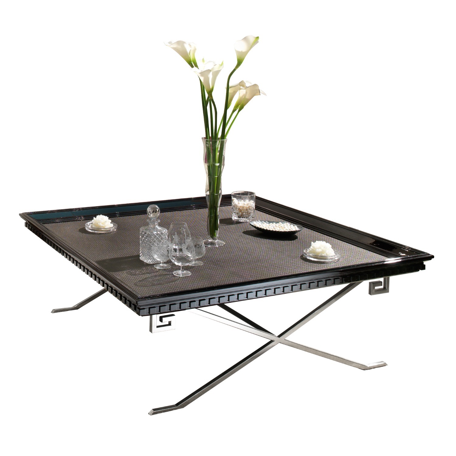 Francesco Molon Black Metal Coffee Table - image-1