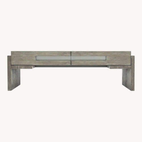 Used Bernhardt Light Gray Wood Coffee Table for sale on AptDeco