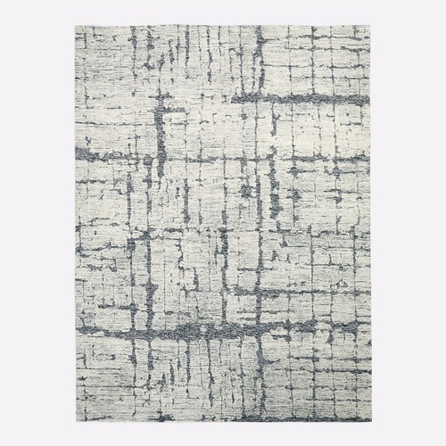 Used West Elm Birch Light Gray Wool Area Rug 6' x 9' for sale on AptDeco