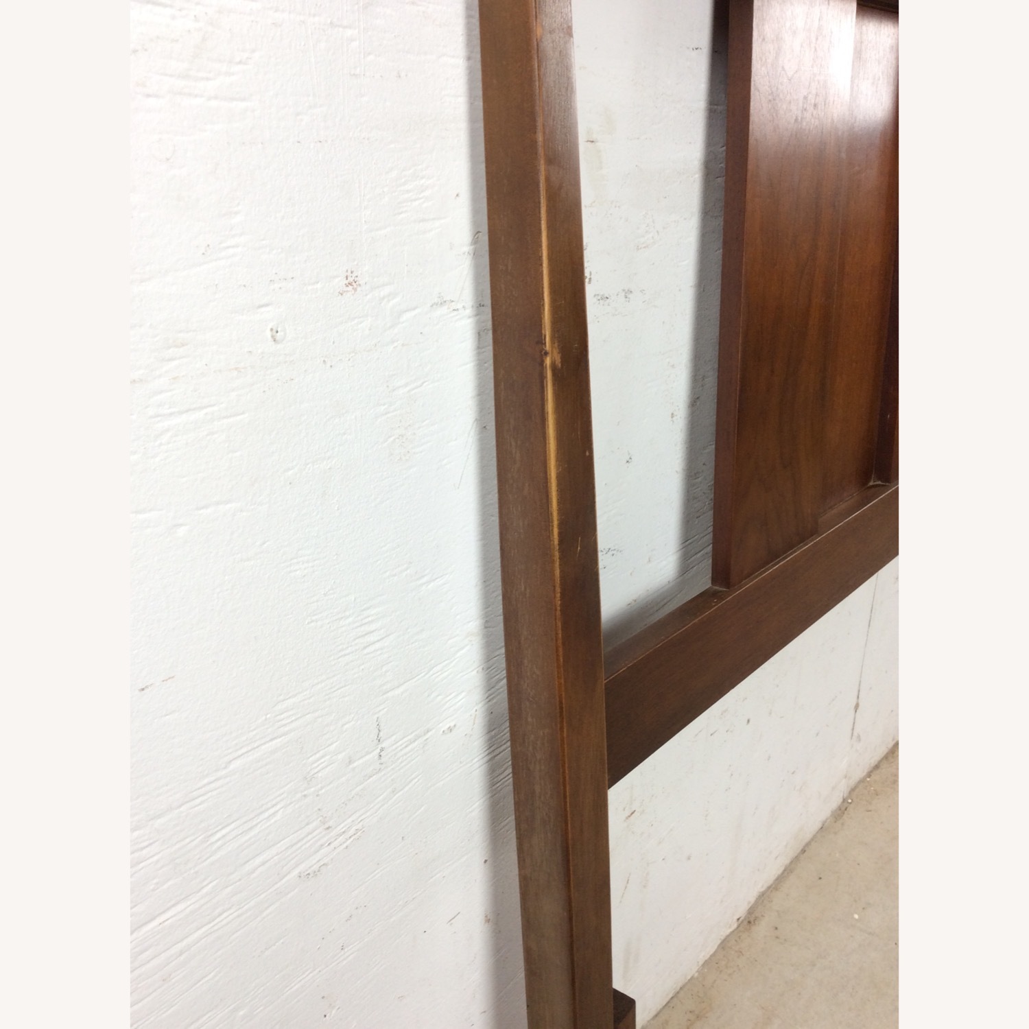 Mid Century Walnut Headboard with Turned Wood - image-15