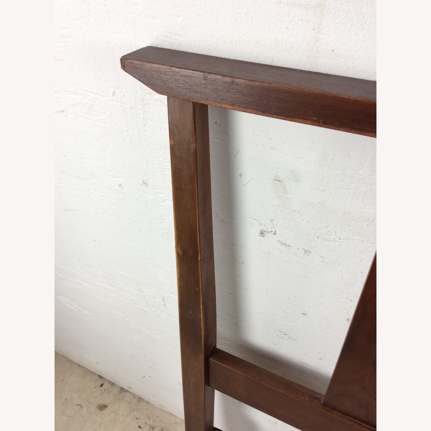 Mid Century Walnut Headboard with Turned Wood - image-6