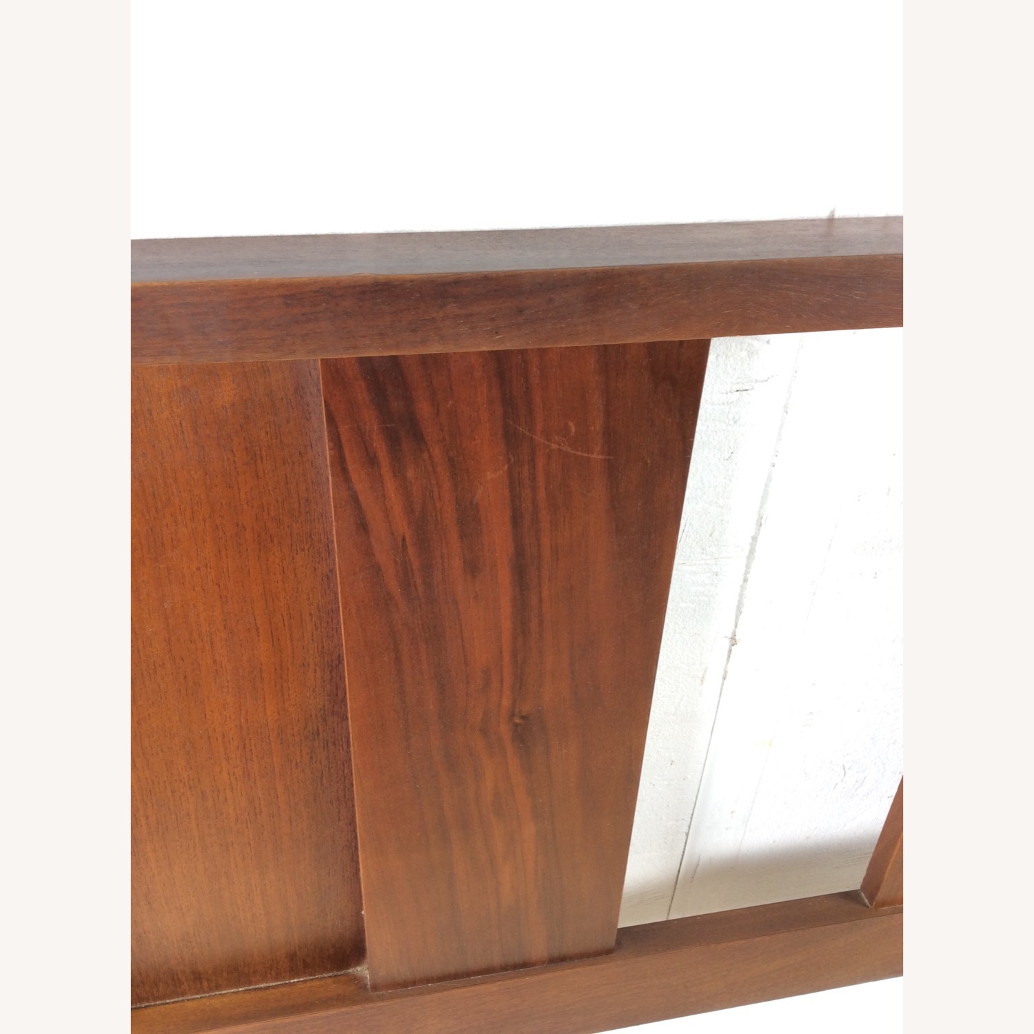 Mid Century Walnut Headboard with Turned Wood - image-8