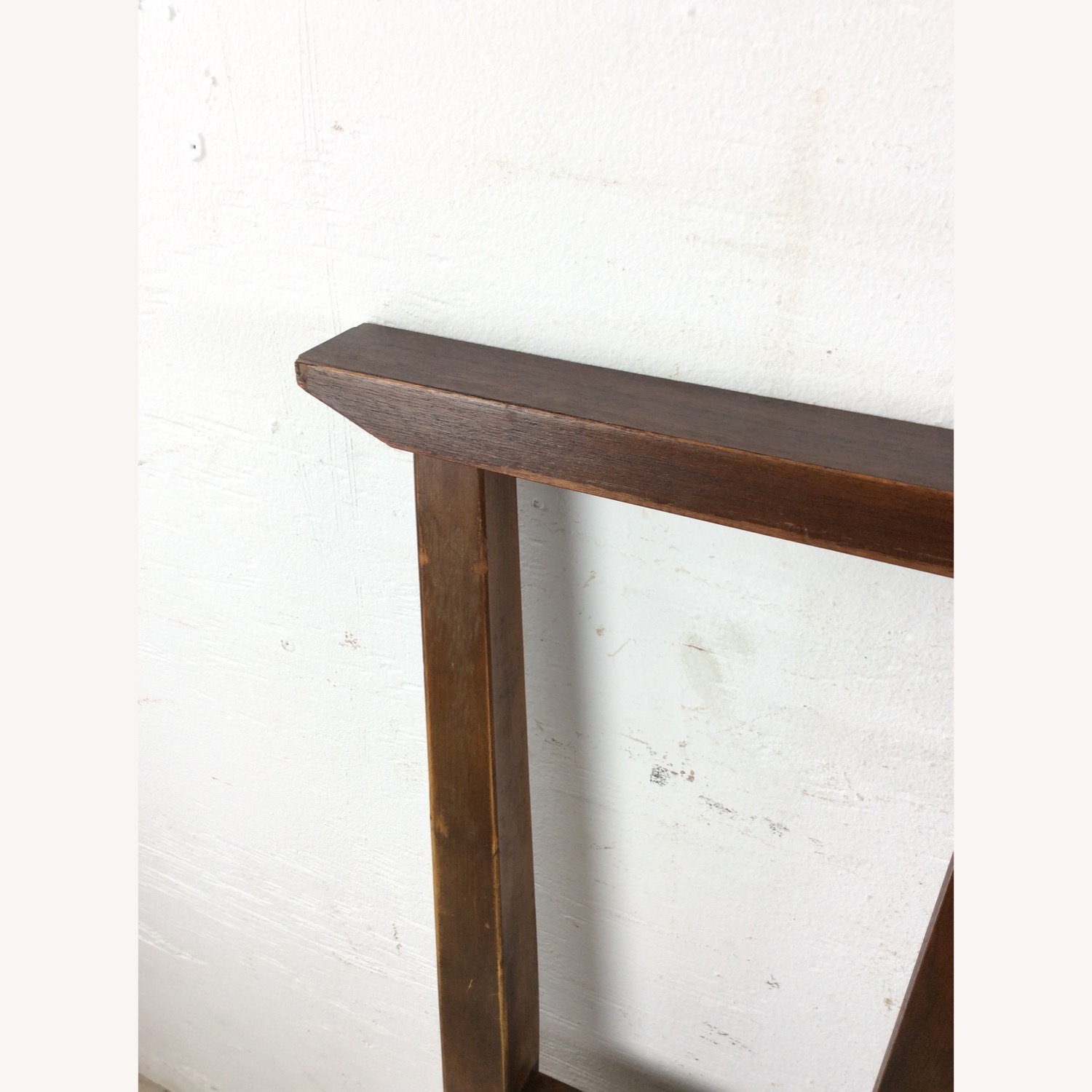 Mid Century Walnut Headboard with Turned Wood - image-5