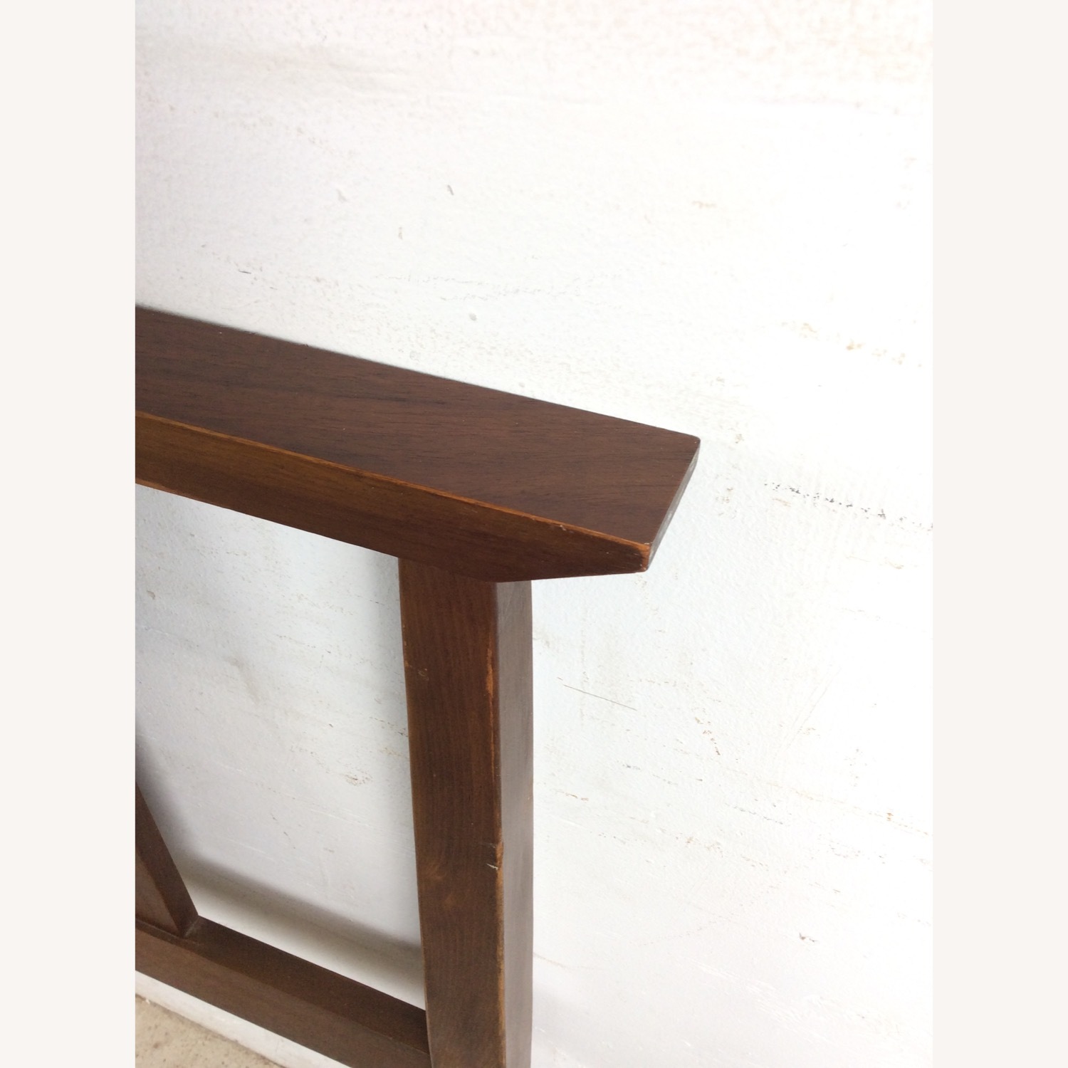 Mid Century Walnut Headboard with Turned Wood - image-12