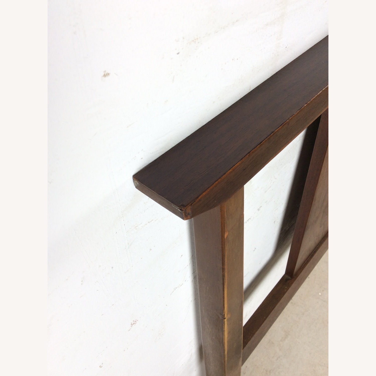 Mid Century Walnut Headboard with Turned Wood - image-13