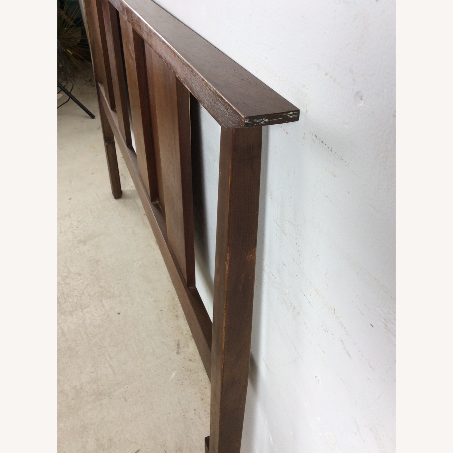 Mid Century Walnut Headboard with Turned Wood - image-18