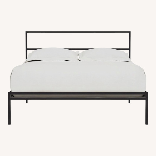 Used Room & Board Parsons Natural Steel Queen Bed for sale on AptDeco