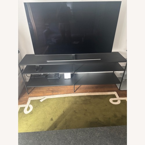 Used Room & Board Slim Black Metal Media Storage for sale on AptDeco