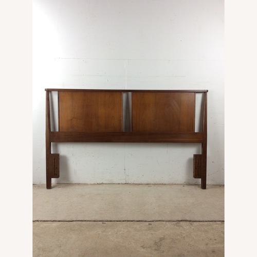 Used Mid Century Full Size Headboard with Turned for sale on AptDeco