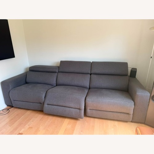 Used Macy's Nevio Dark Gray Power Reclining Sofa for sale on AptDeco