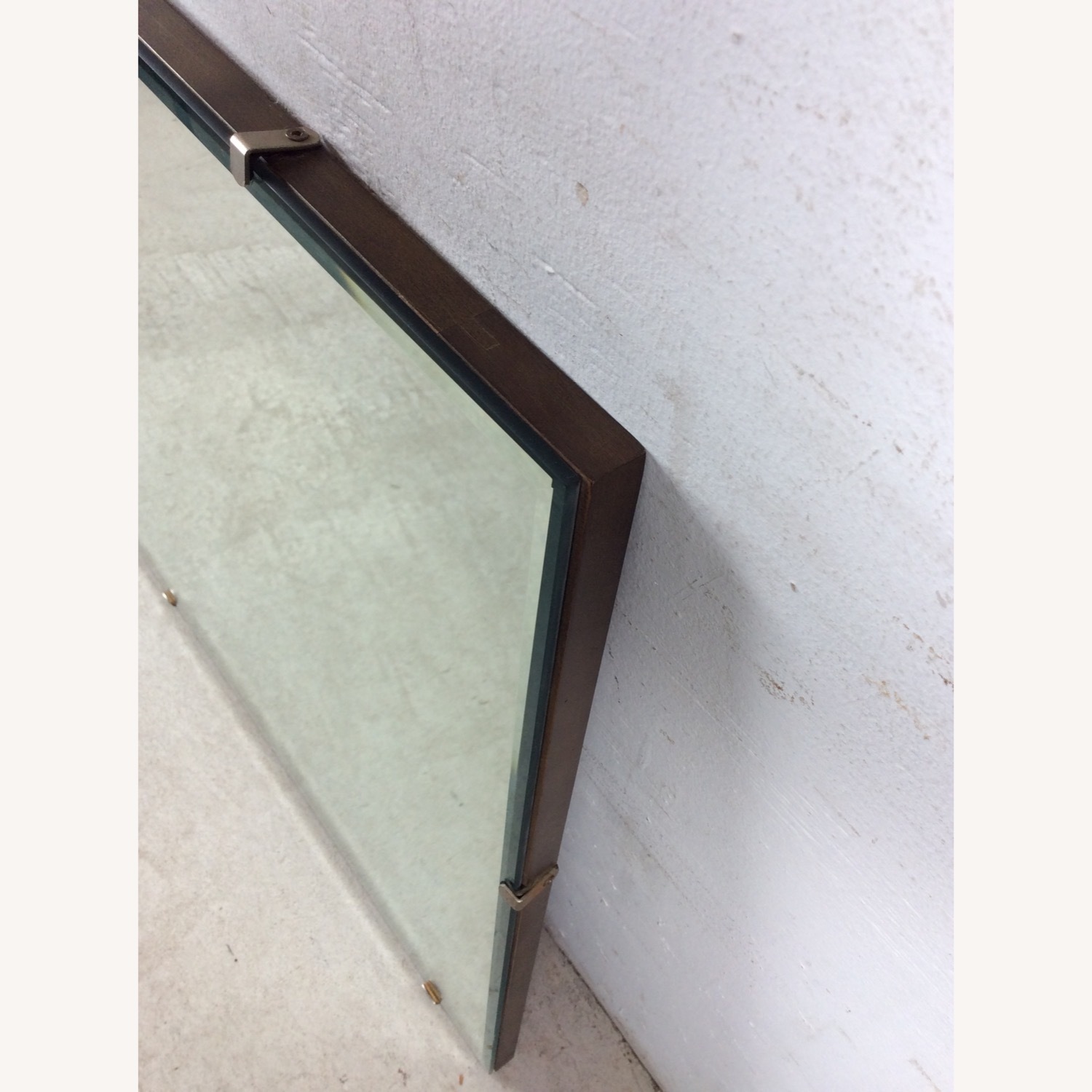 Mid Century Rectangular Mirror with Beveled Edge - image-15