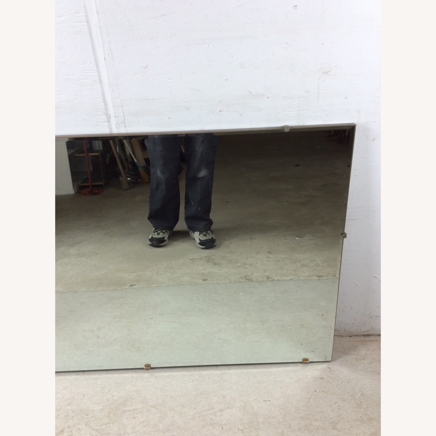 Mid Century Rectangular Mirror with Beveled Edge - image-5