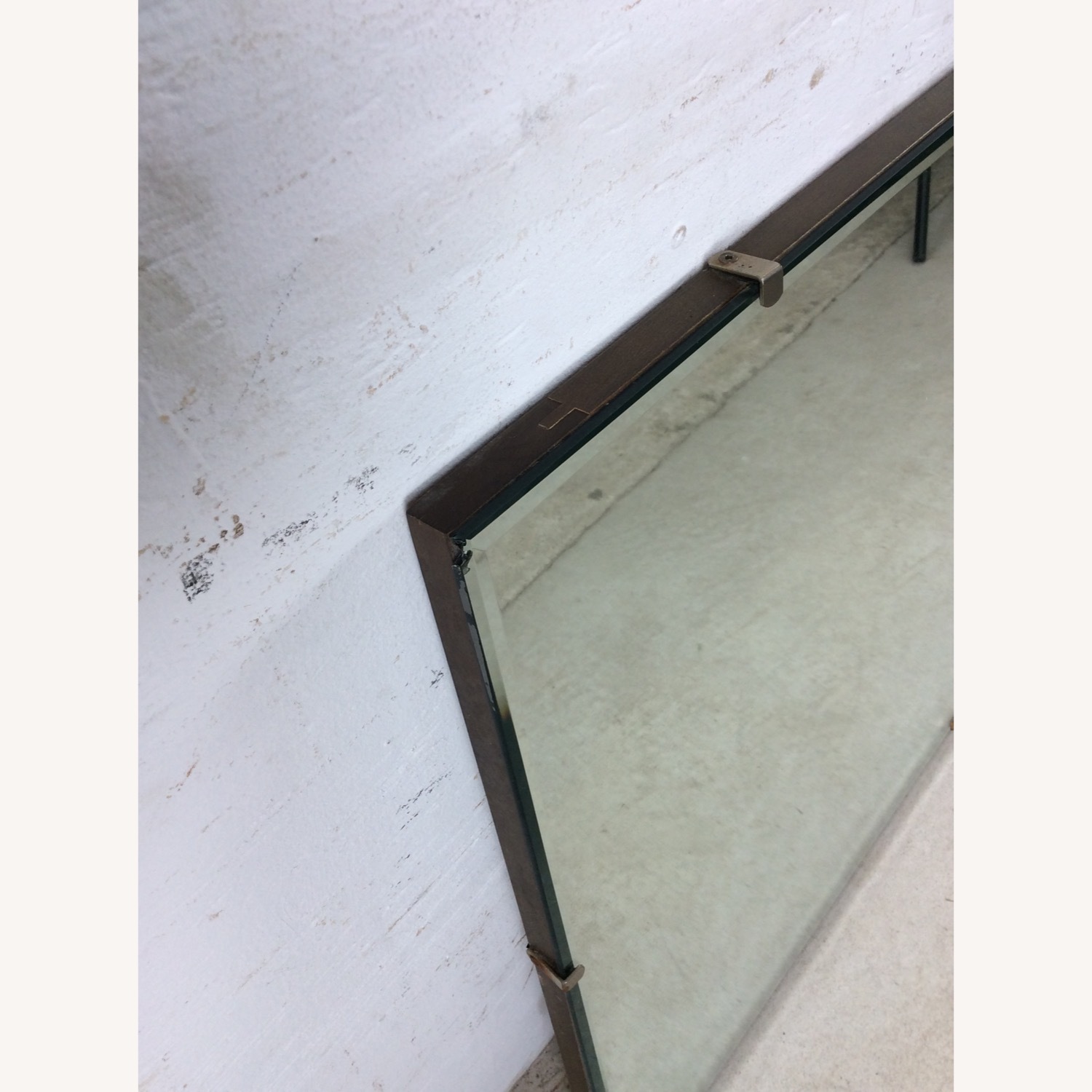 Mid Century Rectangular Mirror with Beveled Edge - image-10