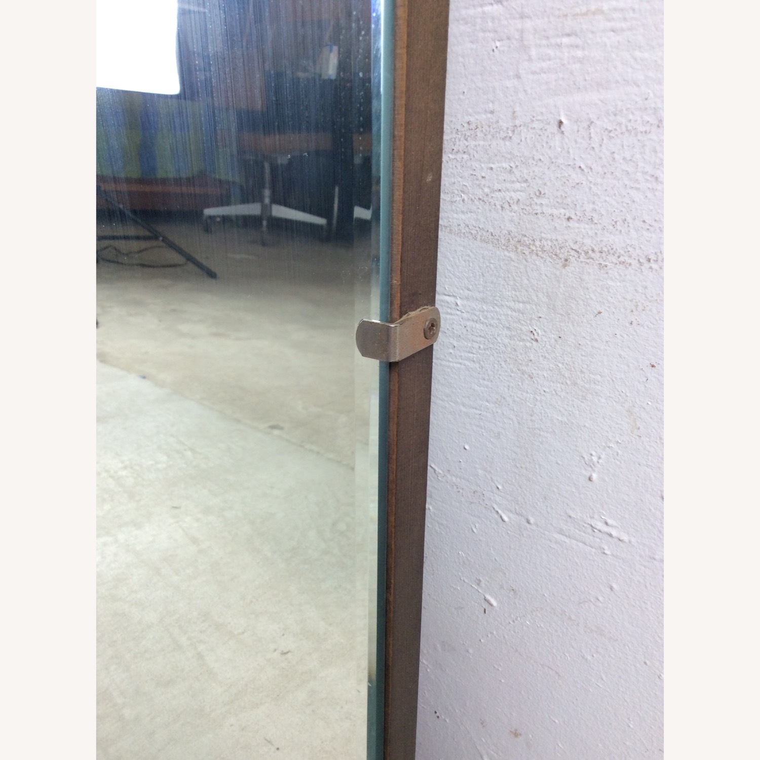 Mid Century Rectangular Mirror with Beveled Edge - image-17