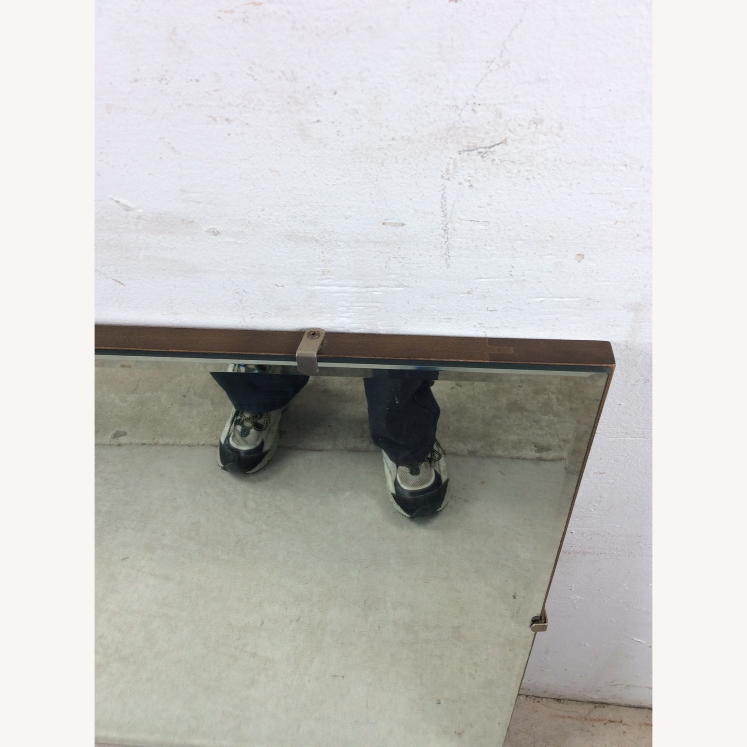 Mid Century Rectangular Mirror with Beveled Edge - image-6