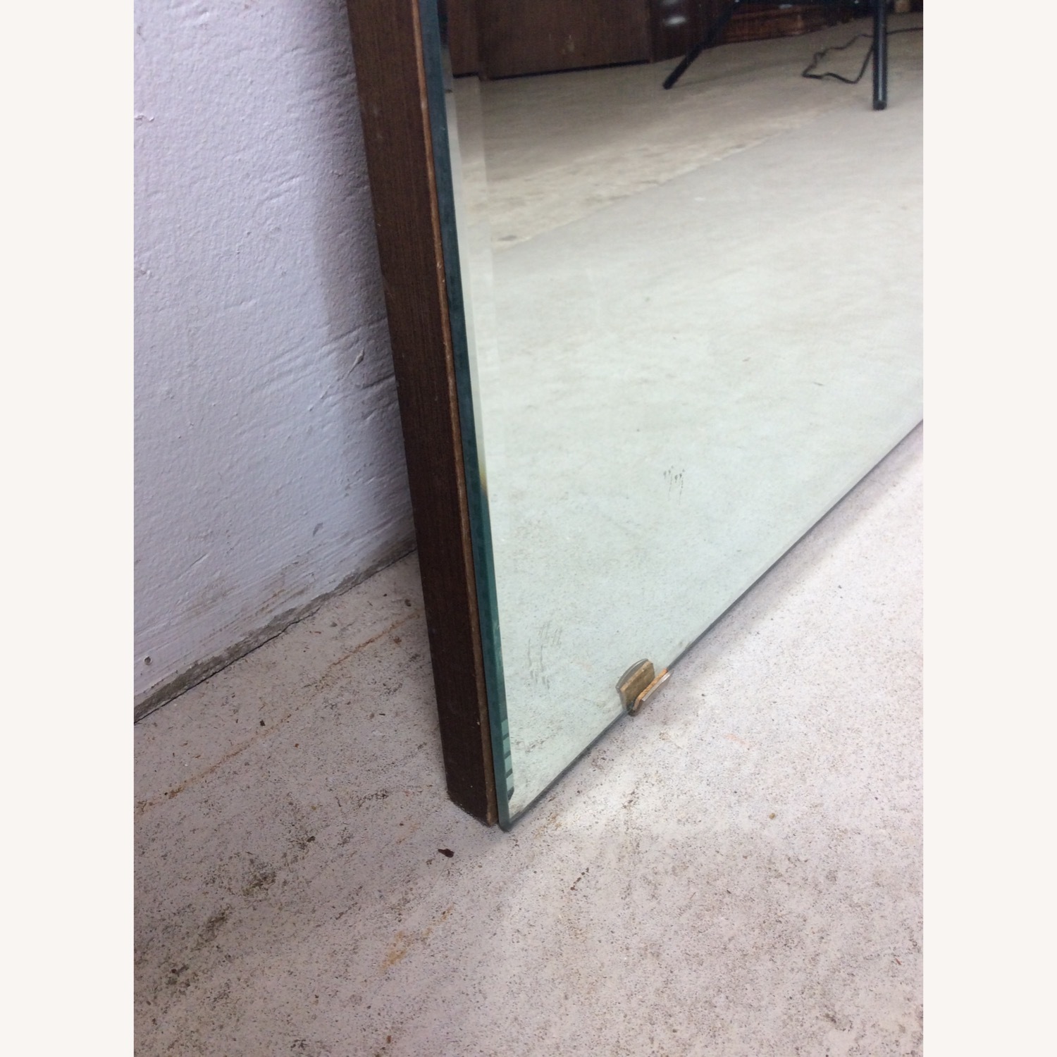 Mid Century Rectangular Mirror with Beveled Edge - image-13