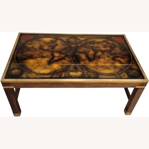 Used French midcentury Coffee Table “Map/Globe” for sale on AptDeco