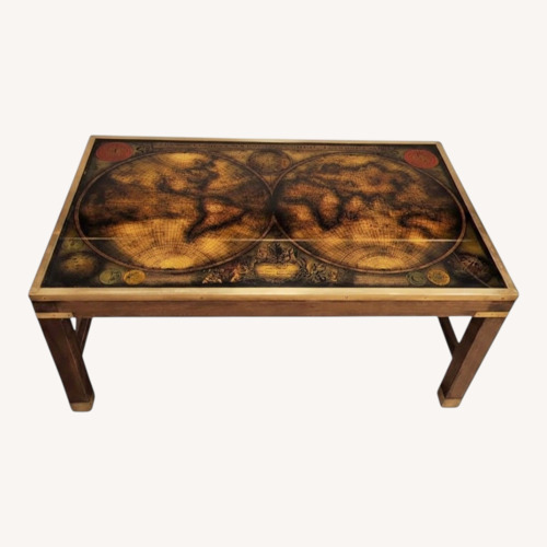 Used French midcentury Coffee Table “Map/Globe” for sale on AptDeco