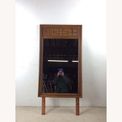 Used Mid Century Mountable Mirror with Detailed Frame for sale on AptDeco